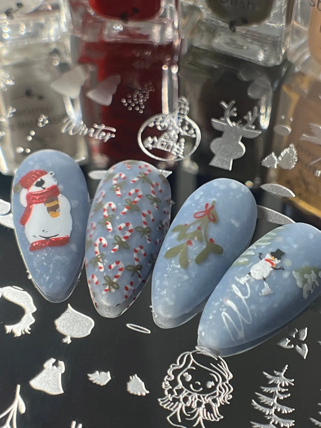Clear Jelly Stamper LE-07 Frosty stamping plade vinter jul