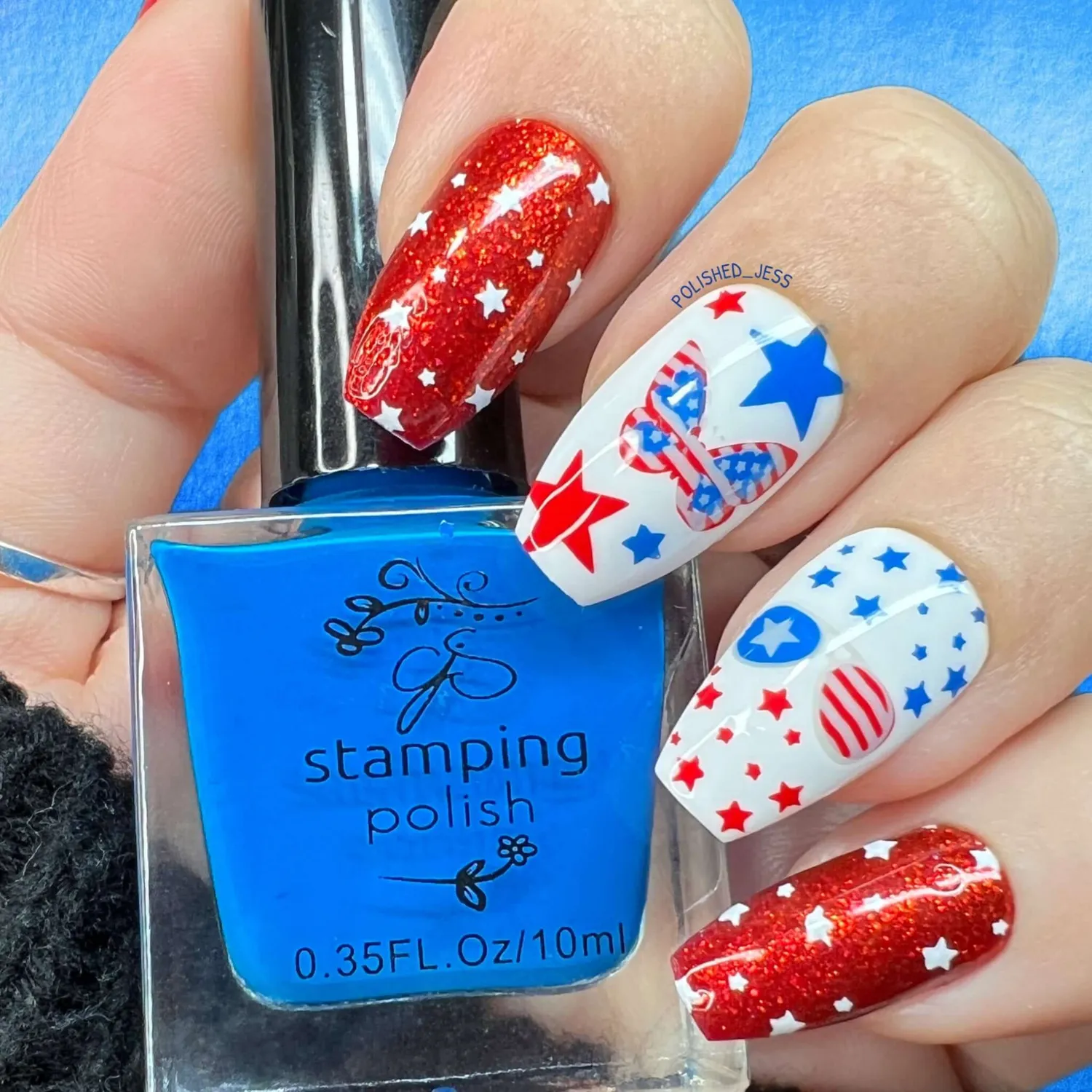 Clear Jelly Stamper Stars Stripes Two CjS-313 plade