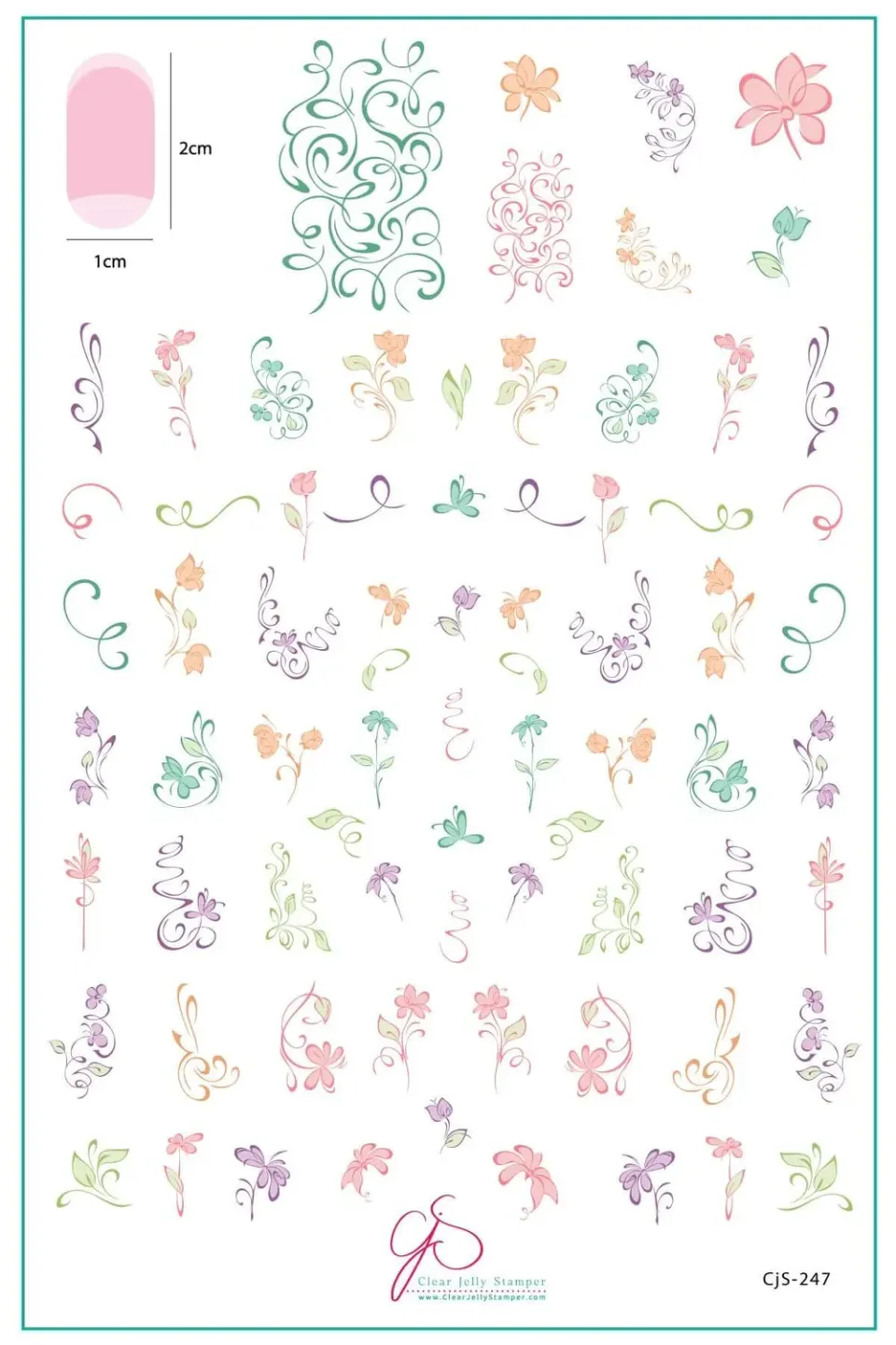 Clear Jelly Stamper CjS-247 Bouquet stempelplade blomster