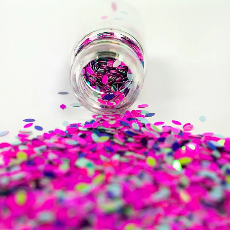 Indigo Nails Pink Petals negleglitter lyserød
