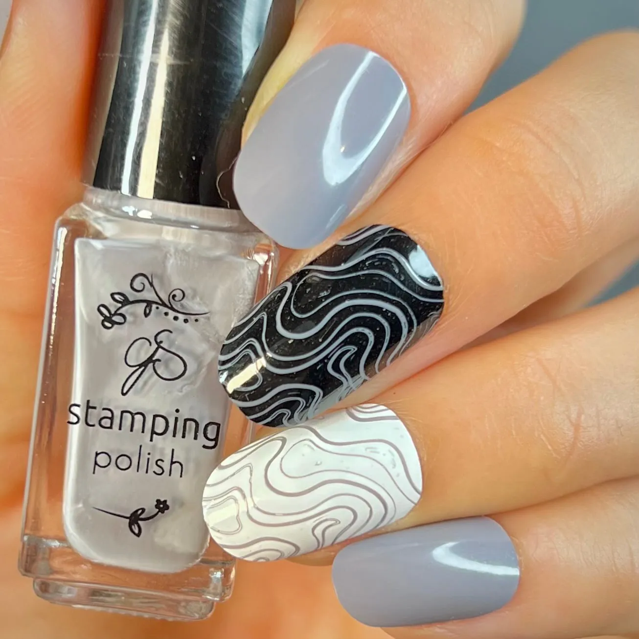 Clear Jelly Stamper 176 Hippopotamus stampinglak 5 ml grå