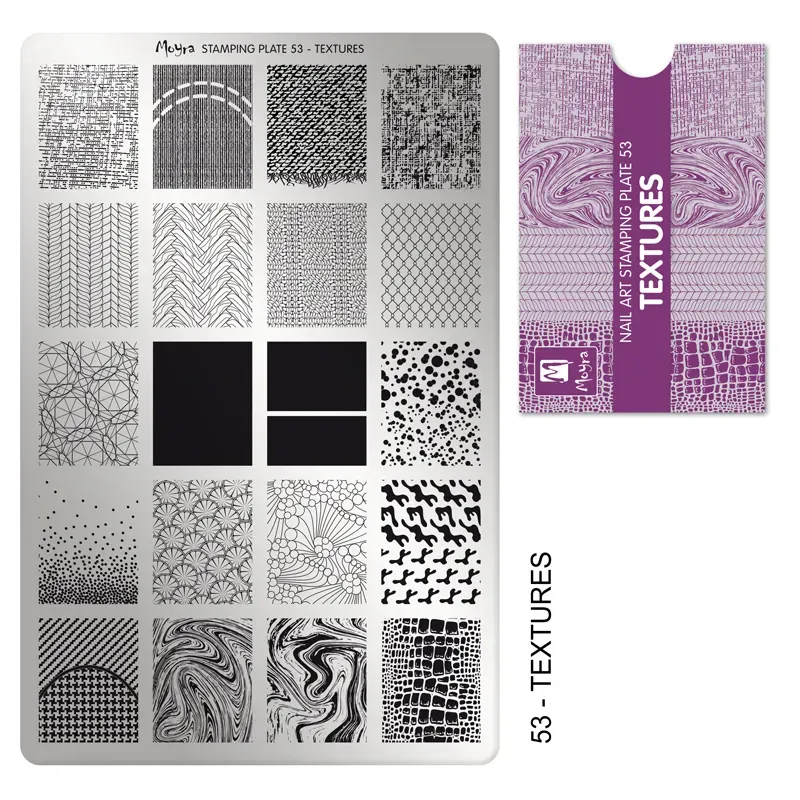 Moyra Stamping Plate 53 Textures stampingplade