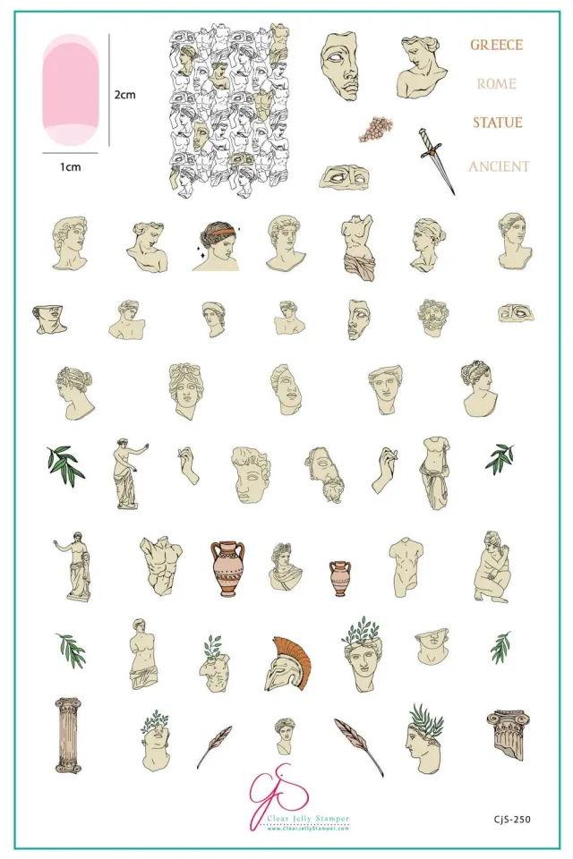 Clear Jelly Stamper CJS-250 The Statue stempelplade antik