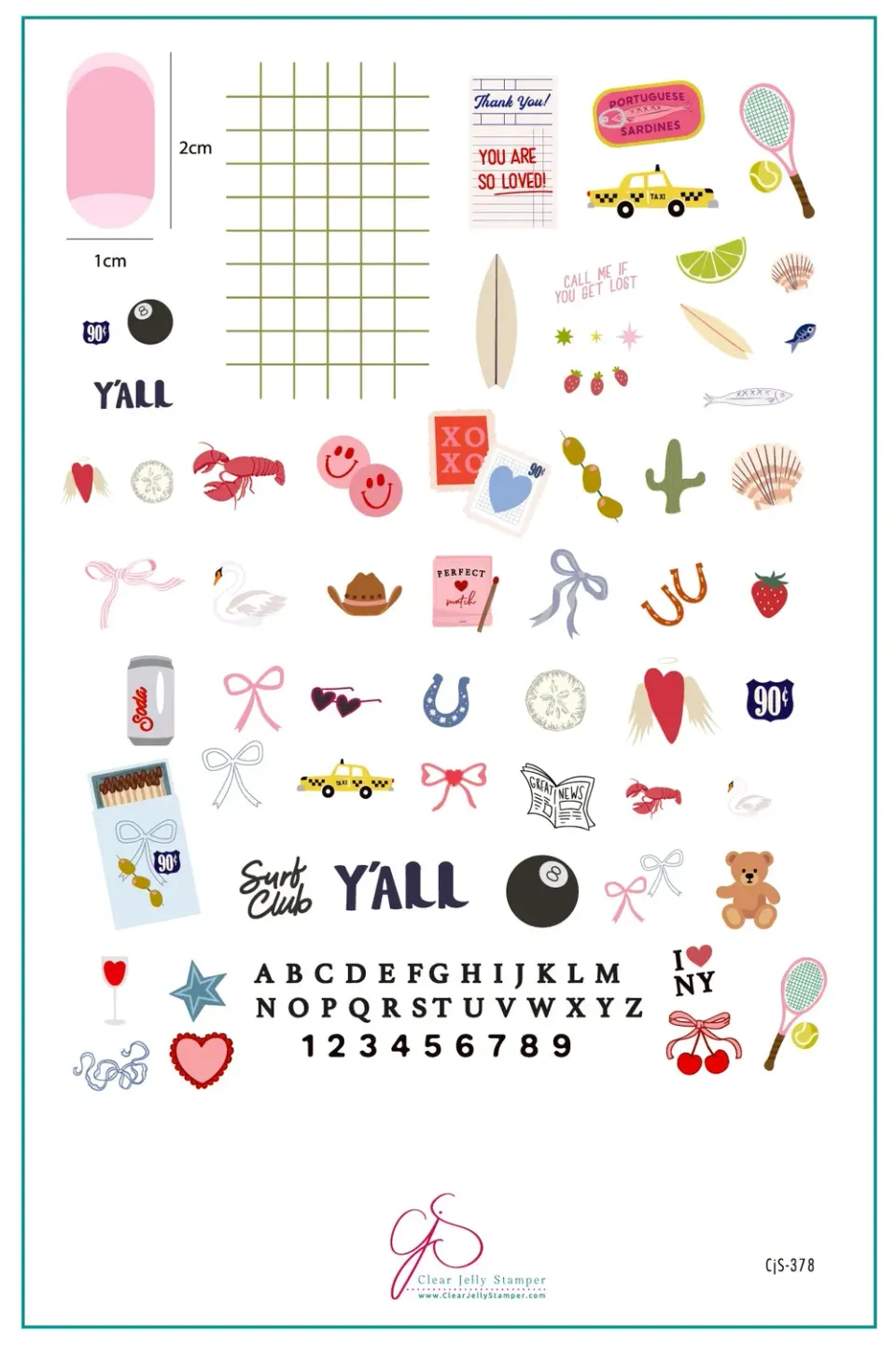 Clear Jelly Stamper CjS-378 Call Me If You Get Lost stampingplade