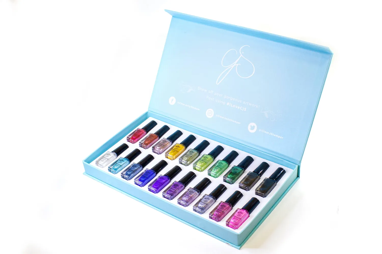 Clear Jelly Stamper Metallic Shimmer stamping lak 20 stk