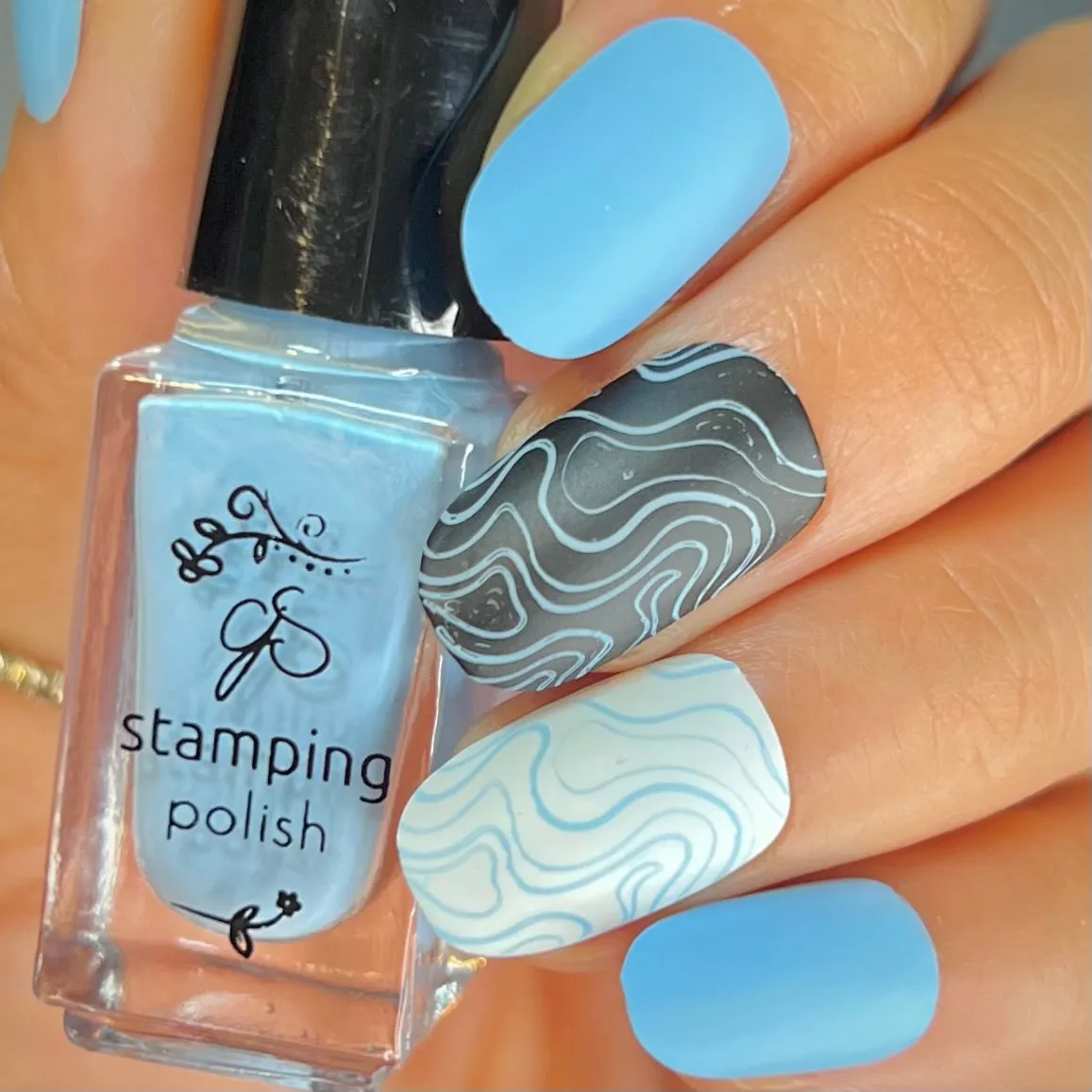 Clear Jelly Stamper 127 Baby's Got Blue Eyes stampinglak blå