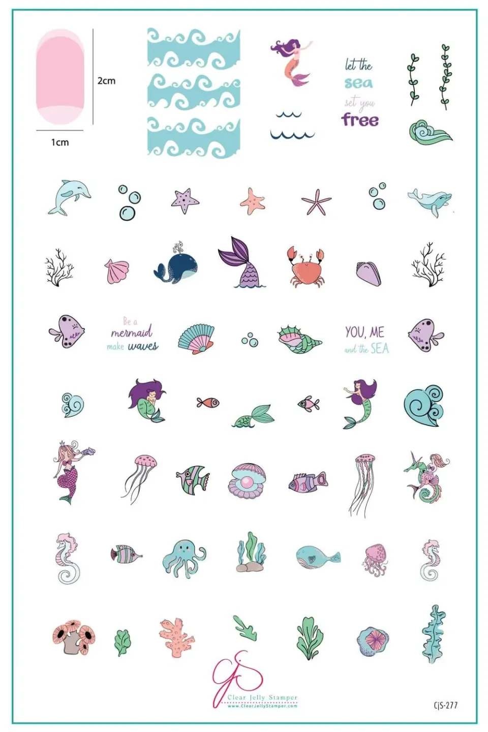 Clear Jelly Stamper CjS-277 You Me Sea stamping plade havmotiver