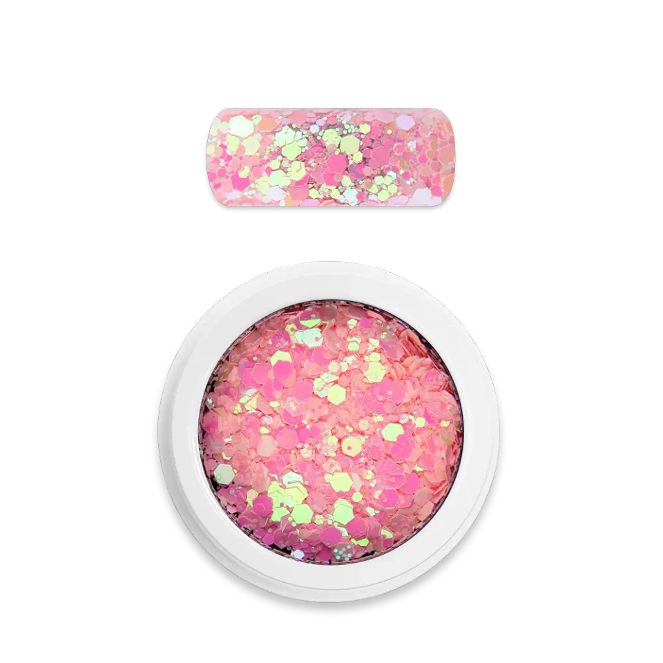 Moyra Holo glitter mix 23 chameleon sugar pink 1 g