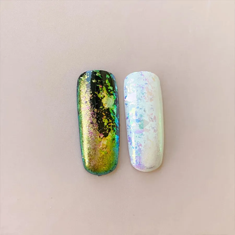 Clear Jelly Stamper Earth krom pigment chameleon flakes