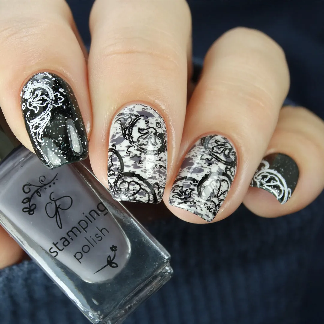 Clear Jelly Stamper Grunge Chic CjS-201 stampingplade blomster