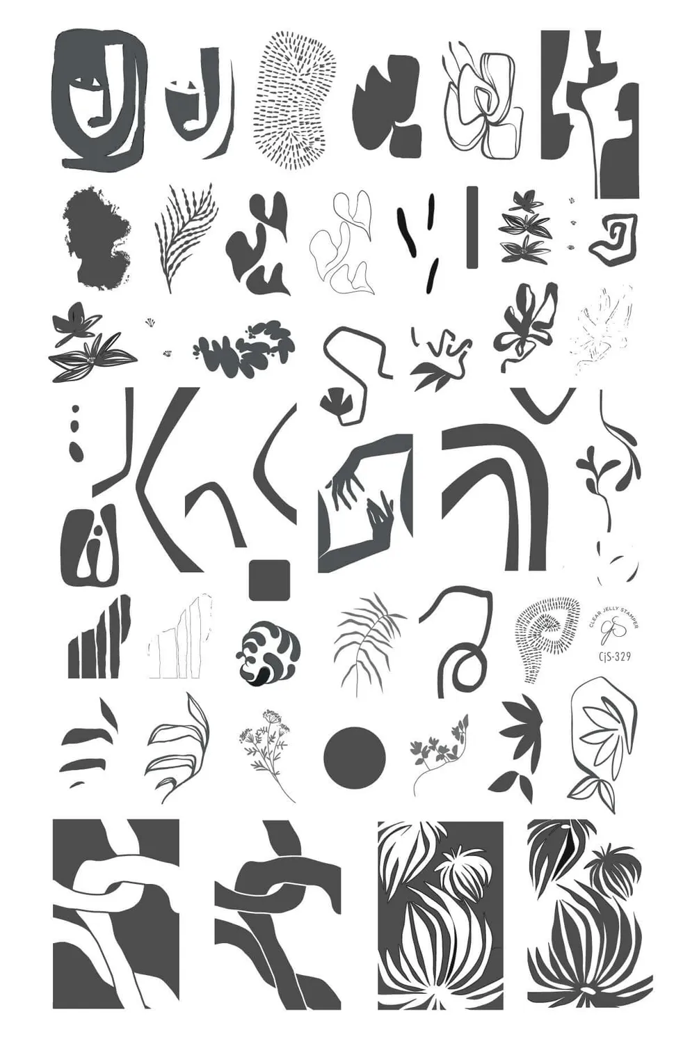 Clear Jelly Stamper Modern Muse CJS-329 stamping plade