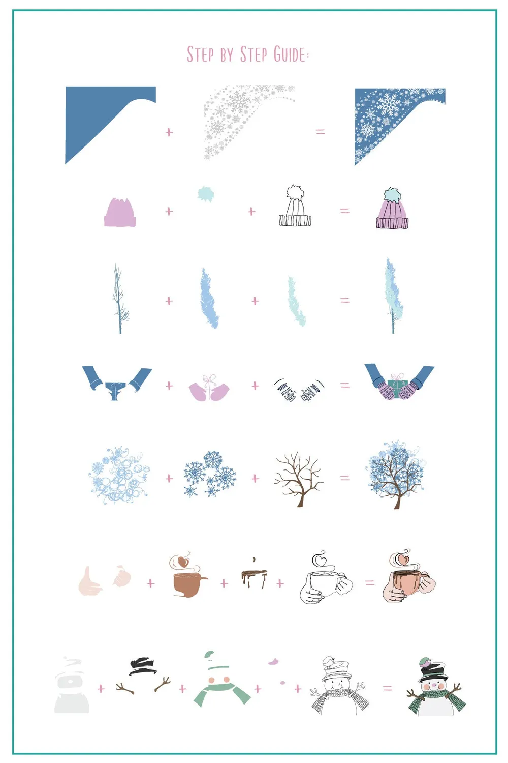 Clear Jelly Stamper CjS-374 stempelplade Hello Winter snefnug