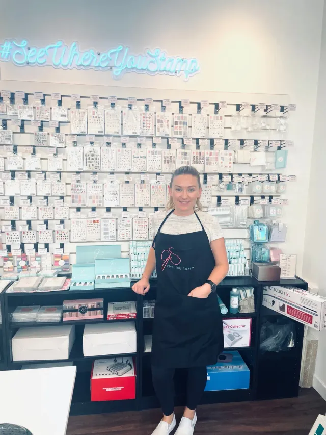 Clear Jelly Stamper CjS forklæde til salon og hjemme