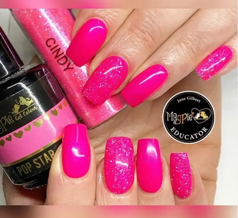 Indigo Nails Cindy Glitter negleglitter rosa