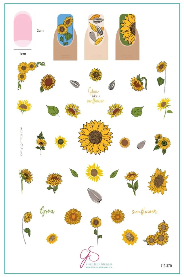 Clear Jelly Stamper CjS-370 Sunflower stampingplade blomst