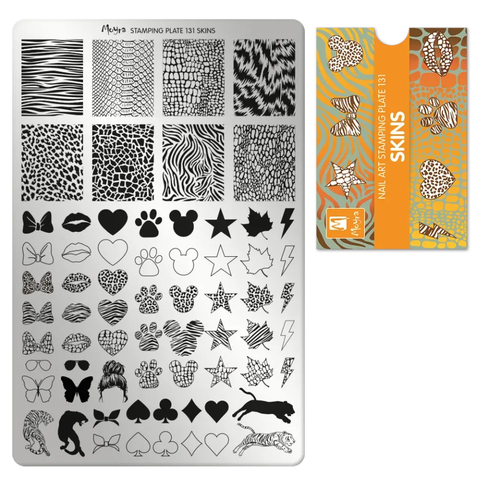 Moyra 131 Skins stamping plade neglekunst stor