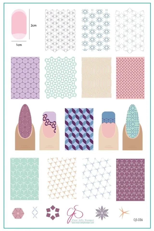 Clear Jelly Stamper CJS-336 stampingplade geometrisk