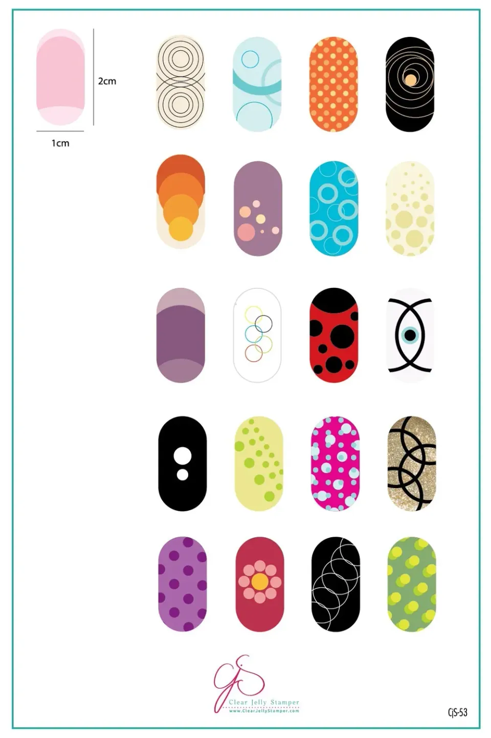 Clear Jelly Stamper CjS-53 Circles stampingplade cirkler
