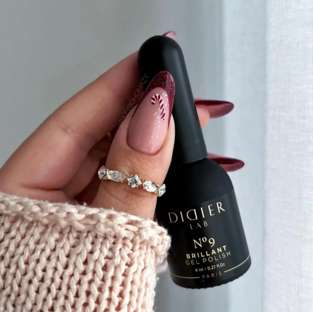 Didier Lab Brillant No9 gellak 8ml rød glimmer