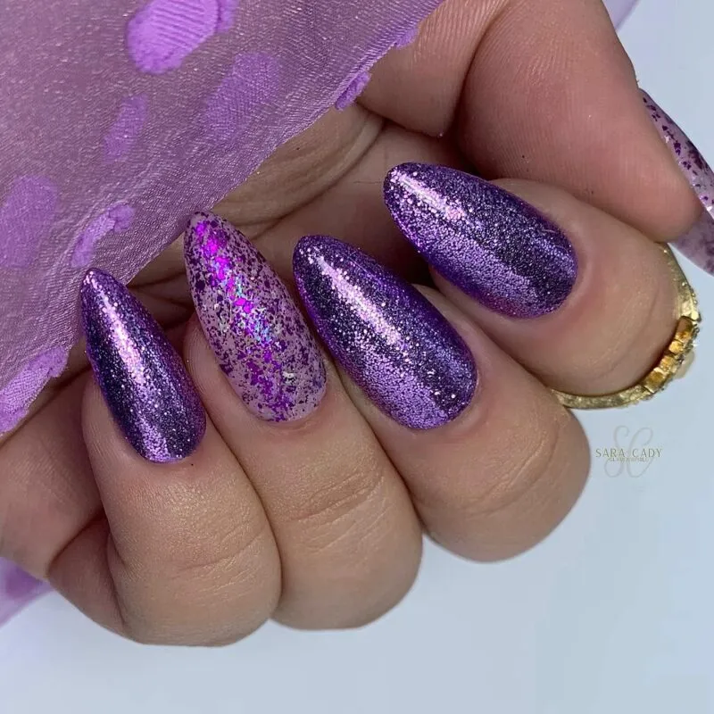 Indigo Nails Beautystones February glitter til negle rosa