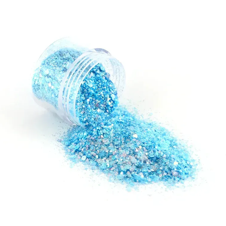 Clear Jelly Stamper KoKo & Claire Sprinkles #3 negleglitter blå