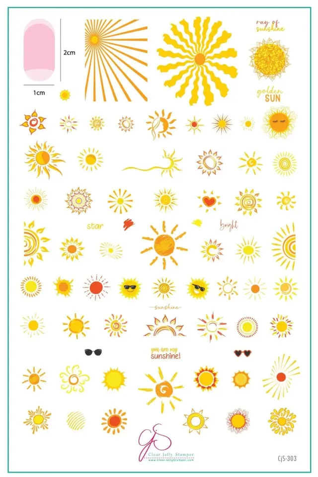 Clear Jelly Stamper CjS-303 Sunshine stamping plade