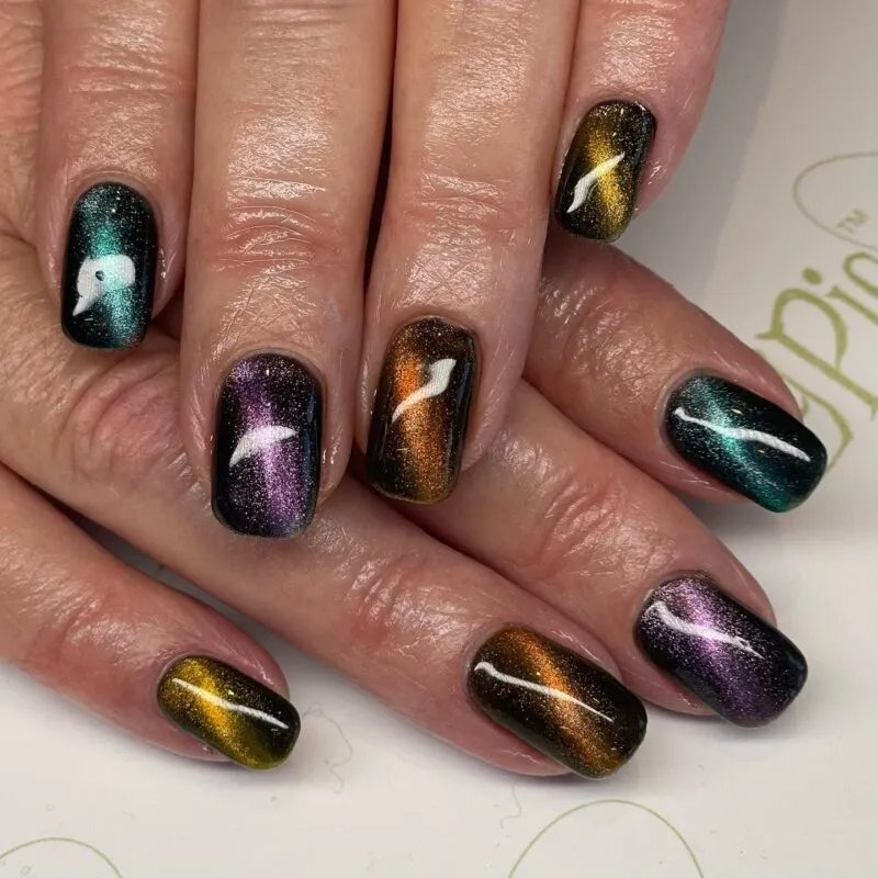 Indigo Nails Beautystones Paloma cat eye pulver magnetisk