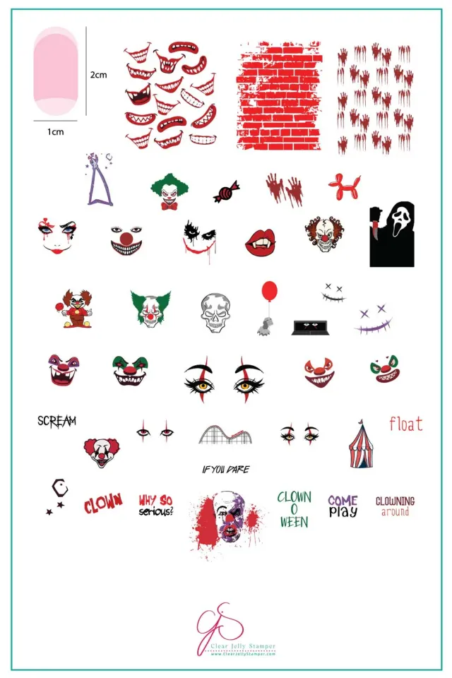 Clear Jelly Stamper If You Dare CjSH-60 stamping plade halloween