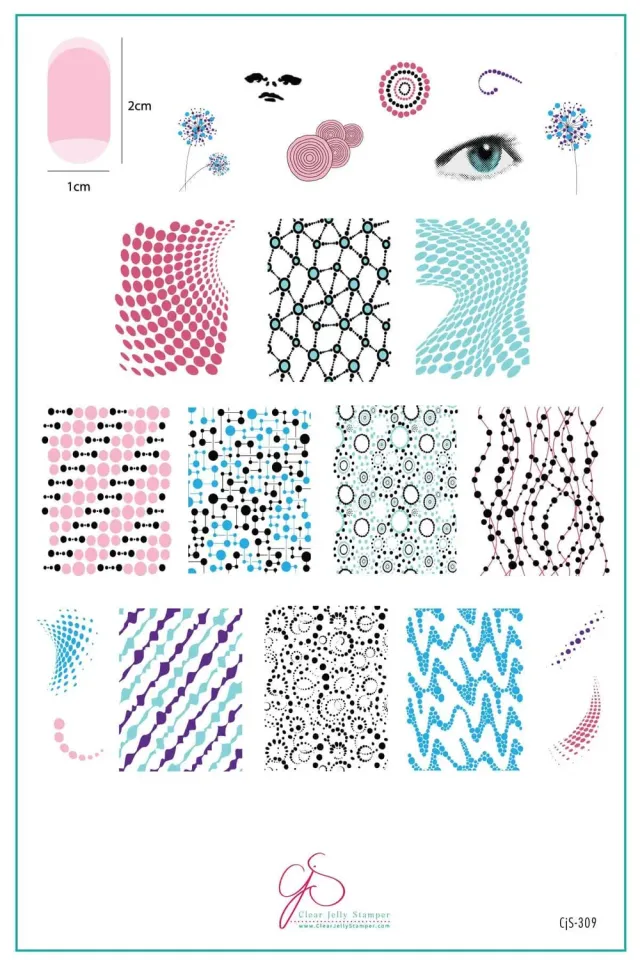 Clear Jelly Stamper Abstract One CjS-309 stampingplade stor abstrakt