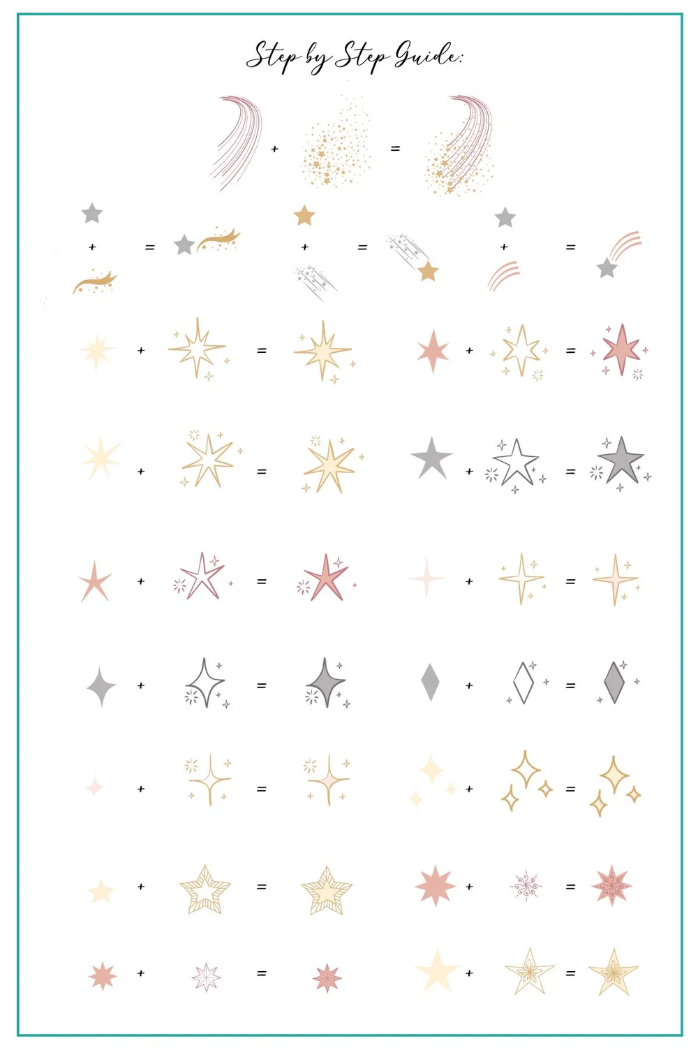 Clear Jelly Stamper CJS-274 Born to Sparkle stamping plade stjerner