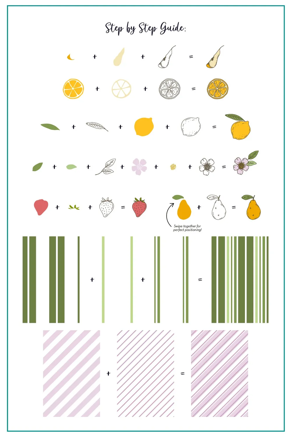 Clear Jelly Stamper CjS-388 Cabana Stripes stampingplade 14x9