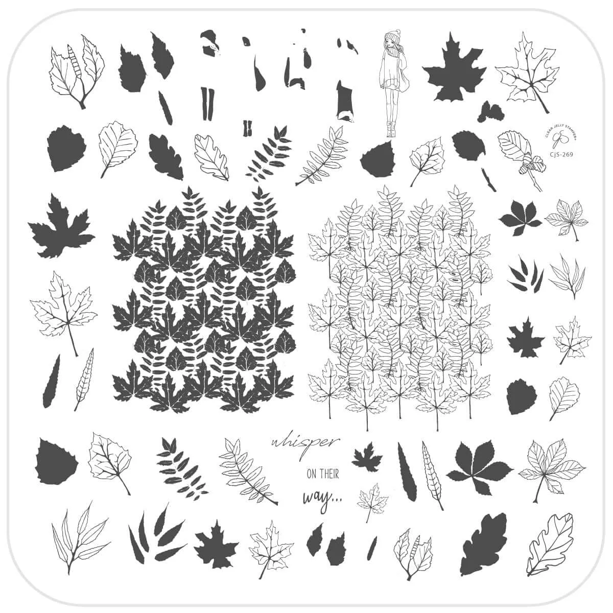 Clear Jelly Stamper CjS-269 Whisper stempelplade efterår
