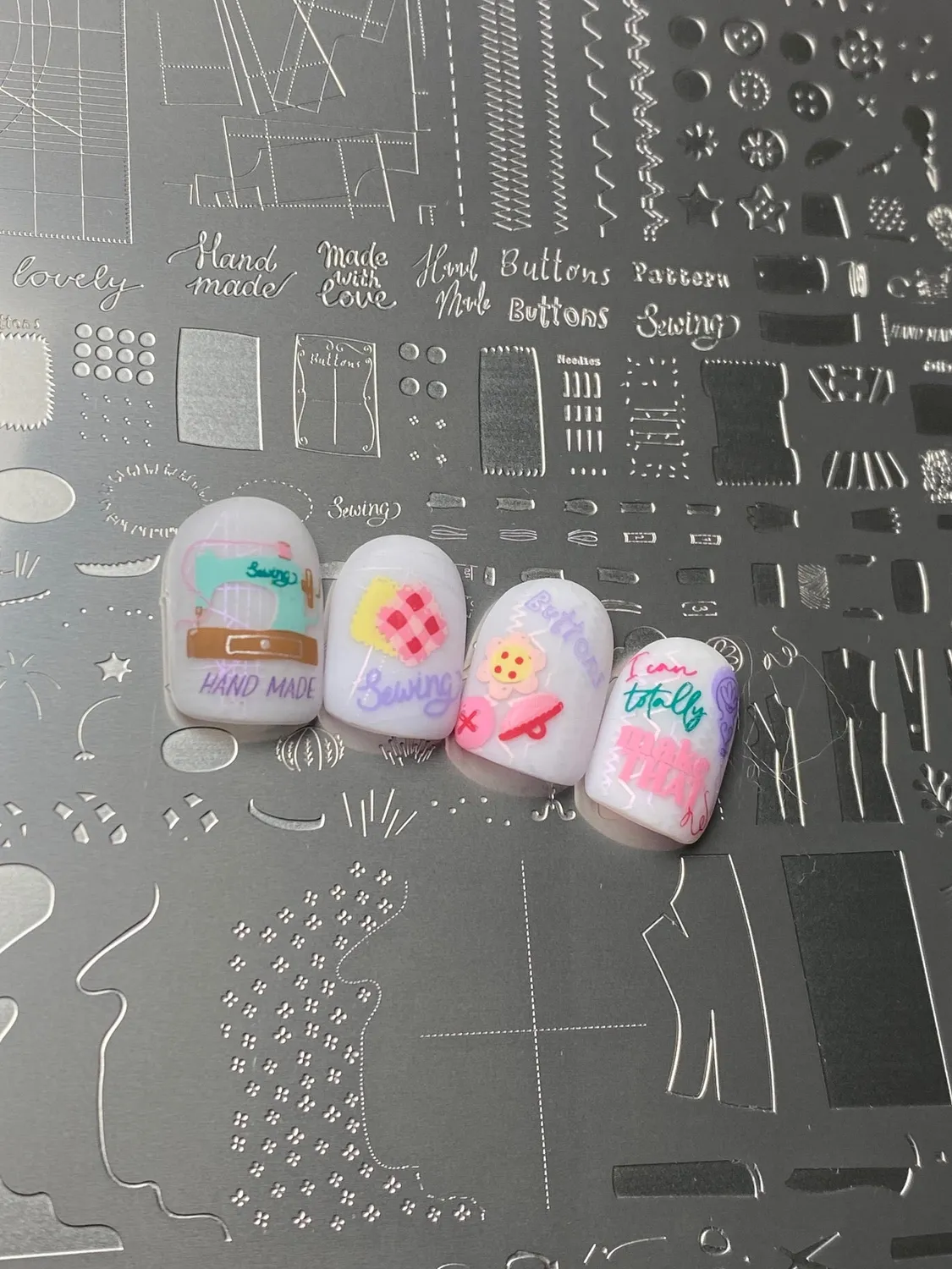 Clear Jelly Stamper 399 Made with Love stamping plate syning