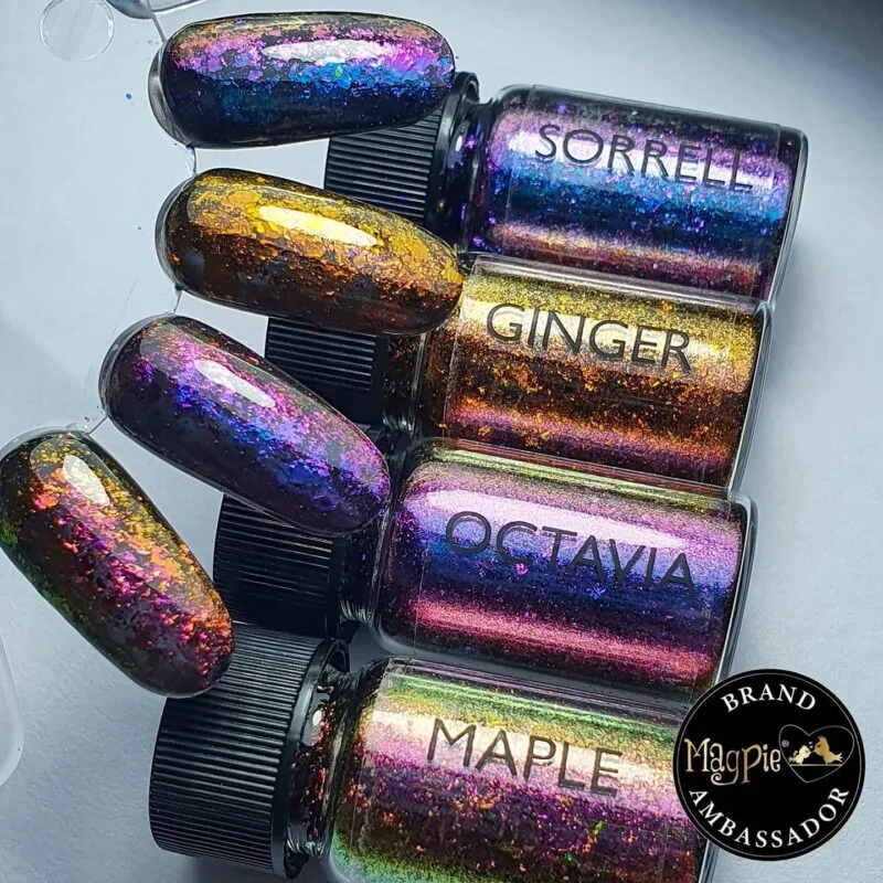 Indigo Nails Ginger Flakes negleflager kobberglød
