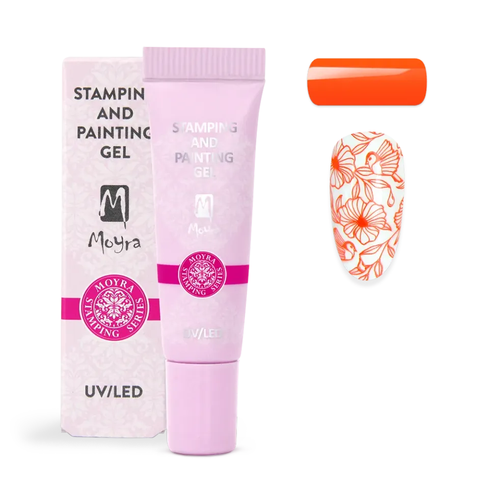 Moyra Stamping gel 11 Vivid Orange 7 g dækkende