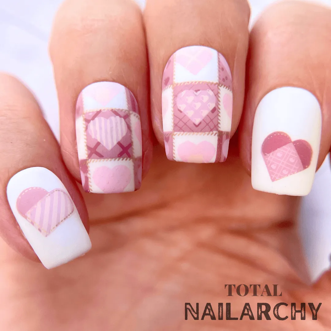 Clear Jelly Stamper CjSV-48 Patchwork Valentine stempelplade hjerter