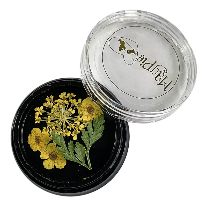 Indigo Nails Beautystones Yellow tørrede blomster til negle