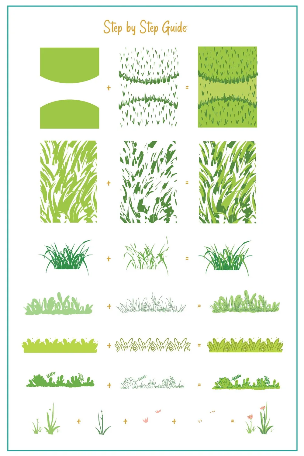 Clear Jelly Stamper CjS-345 Greener Grass stempelplade 14,5x9,5