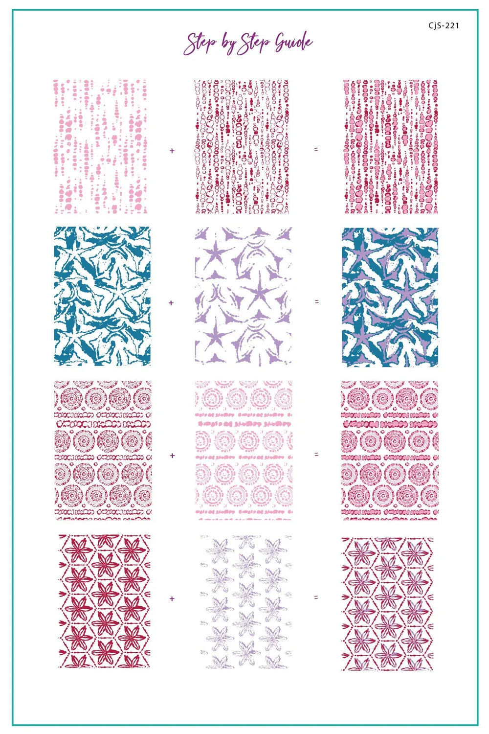Clear Jelly Stamper CjS-221 Shibori stempelplade tie-dye