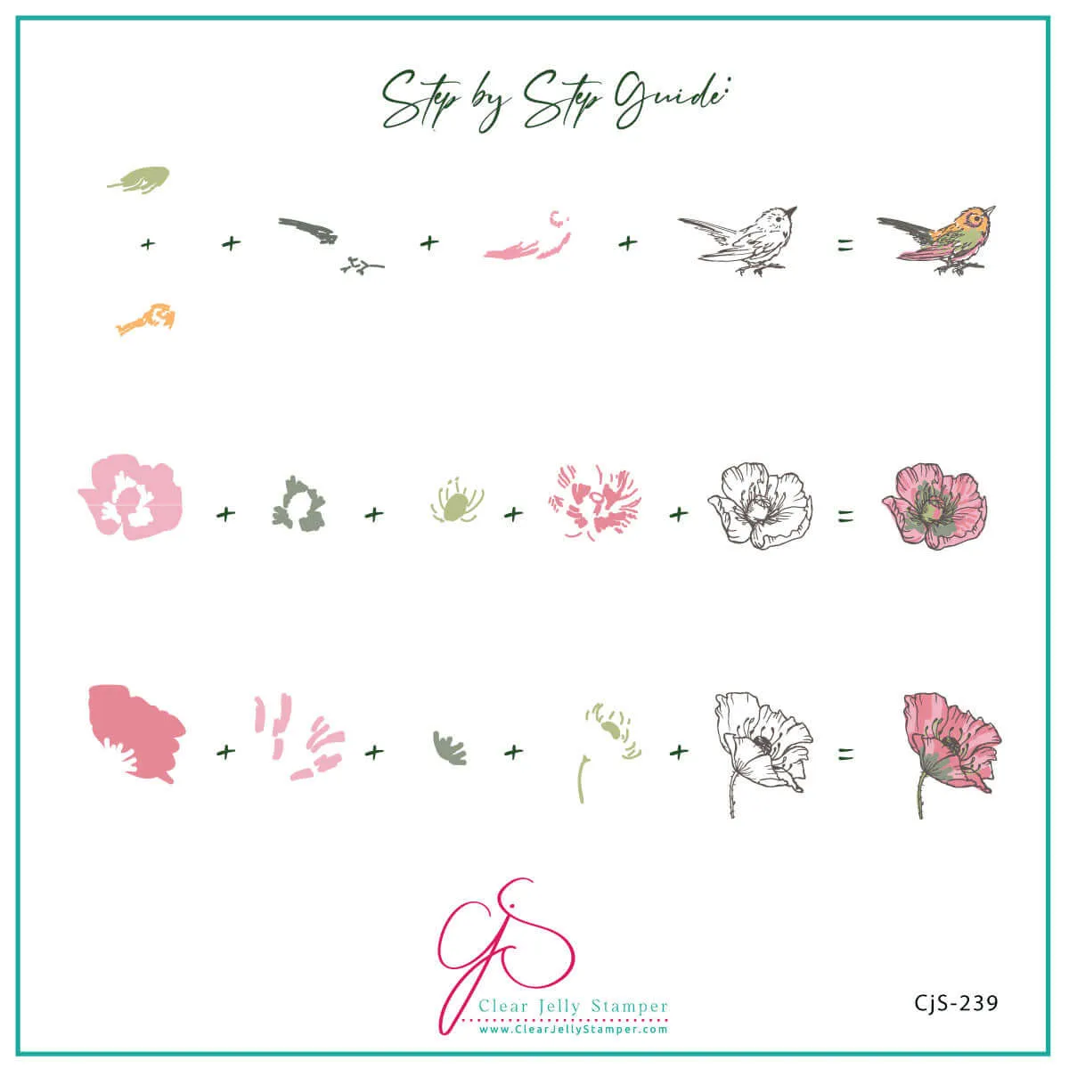 Clear Jelly Stamper CjS-239 Sweet Tweet stampingplade kolibri