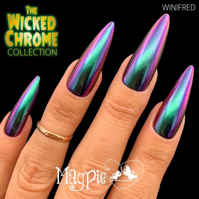 Indigo Nails Winifred chrome pulver spejleffekt