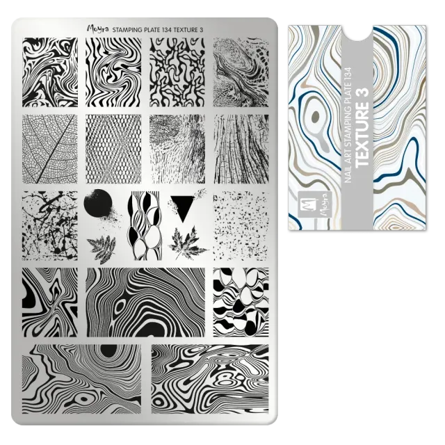 Moyra 134 Texture 3 negle stampingplade stor
