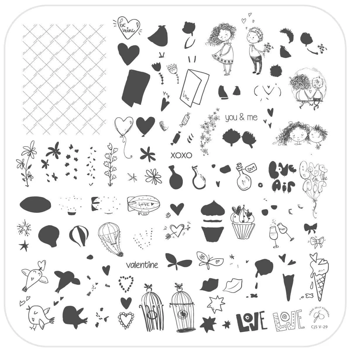 Clear Jelly Stamper Be Mine CjSV-29 stampingplade