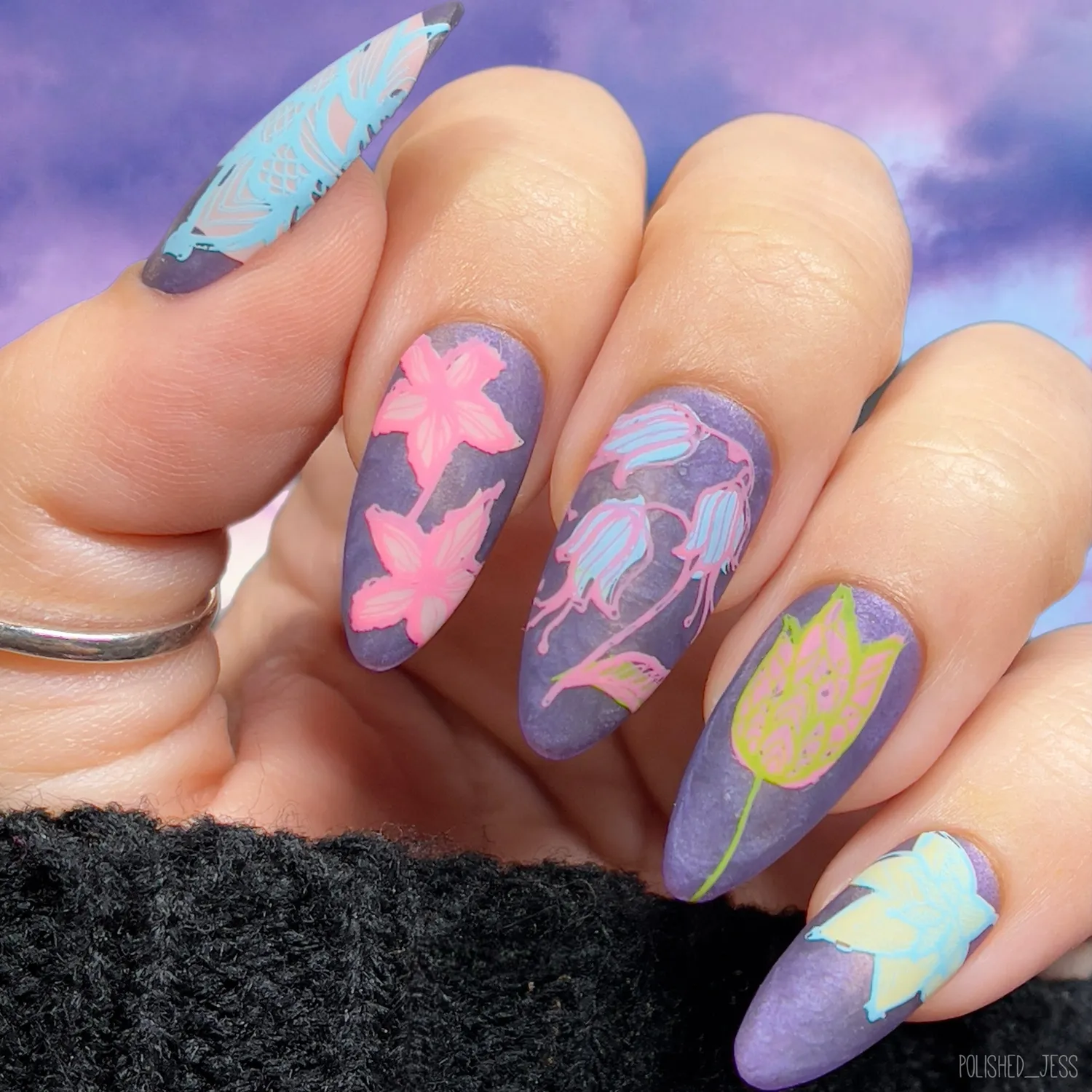 Clear Jelly Stamper CjS-50 Petals of Lace stampingplade blomster