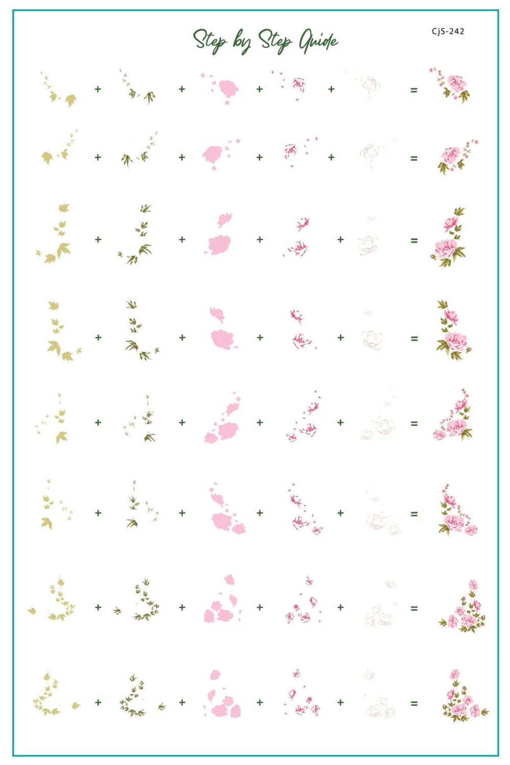 Clear Jelly Stamper Summer Rose CjS-242 stempelplade roser