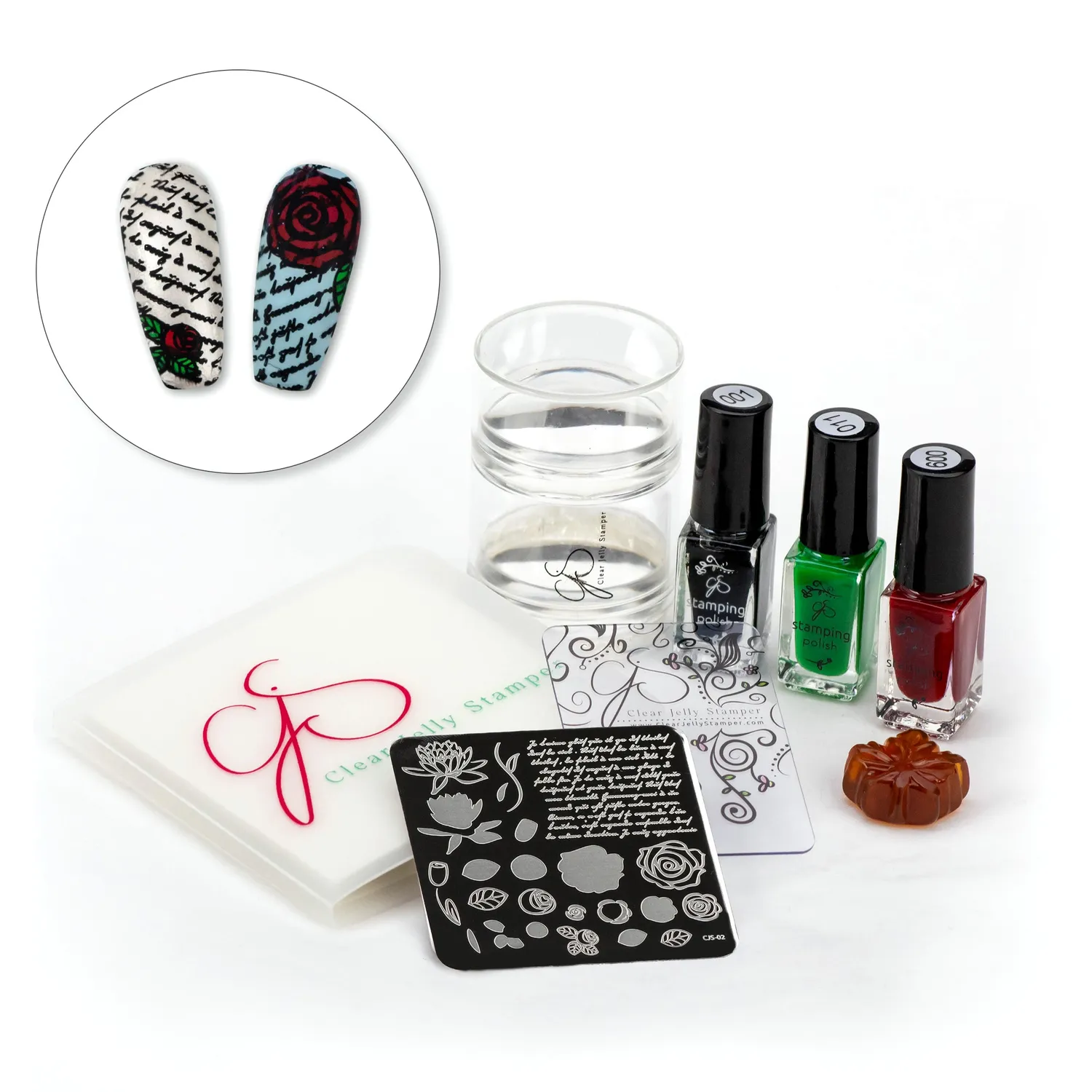 Clear Jelly Stamper Big Bling Jr startersæt negle stamping sæt