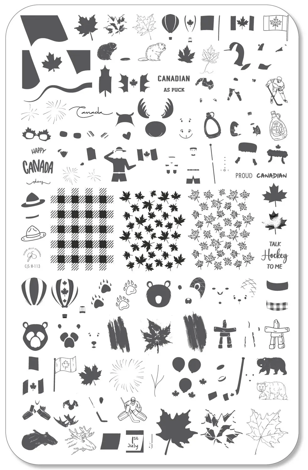 Clear Jelly Stamper CjSH-113 Happy Canada Day stempelplade