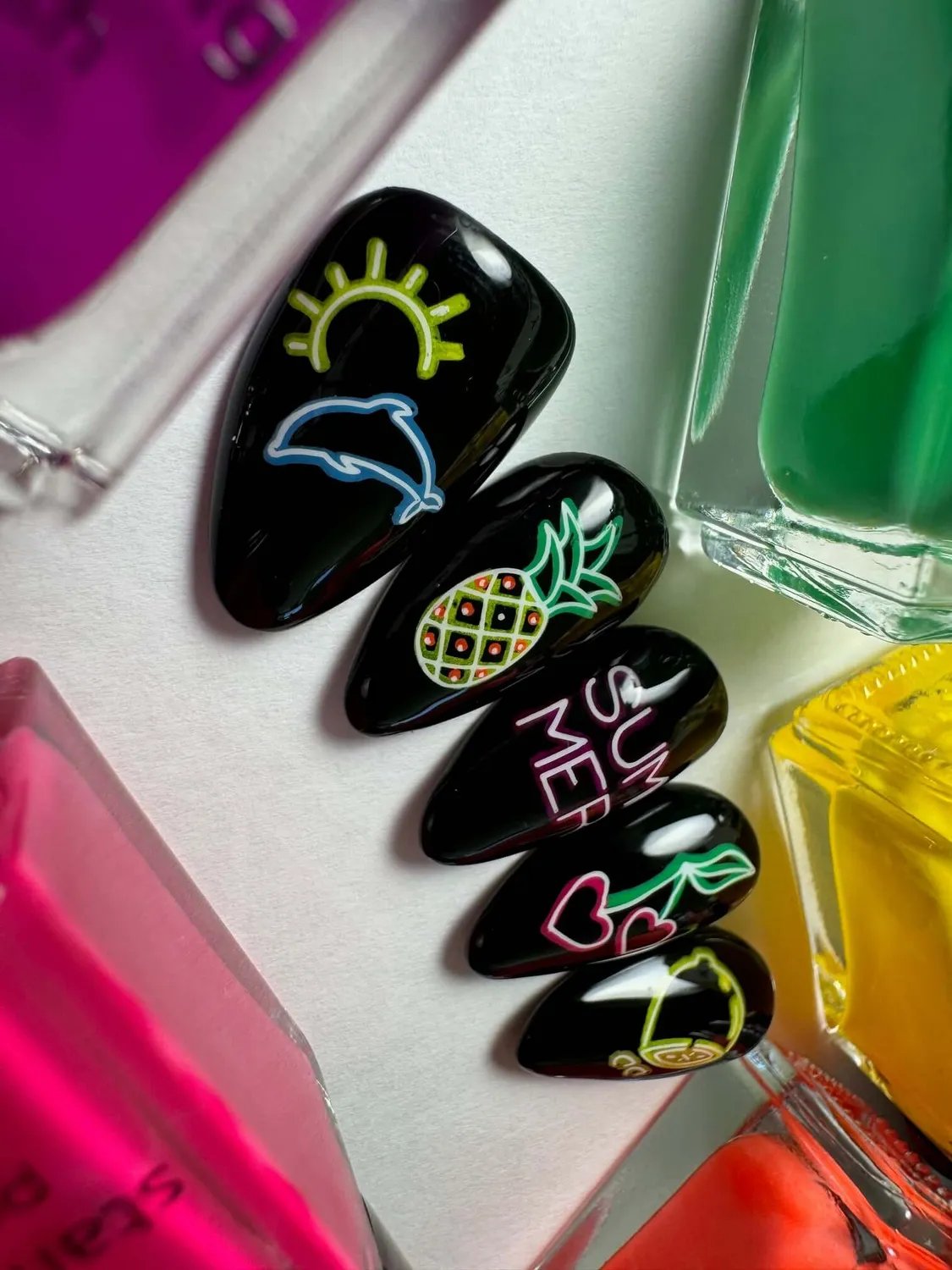 Clear Jelly Stamper CJS-366 Neon Summer stamping plade sommer