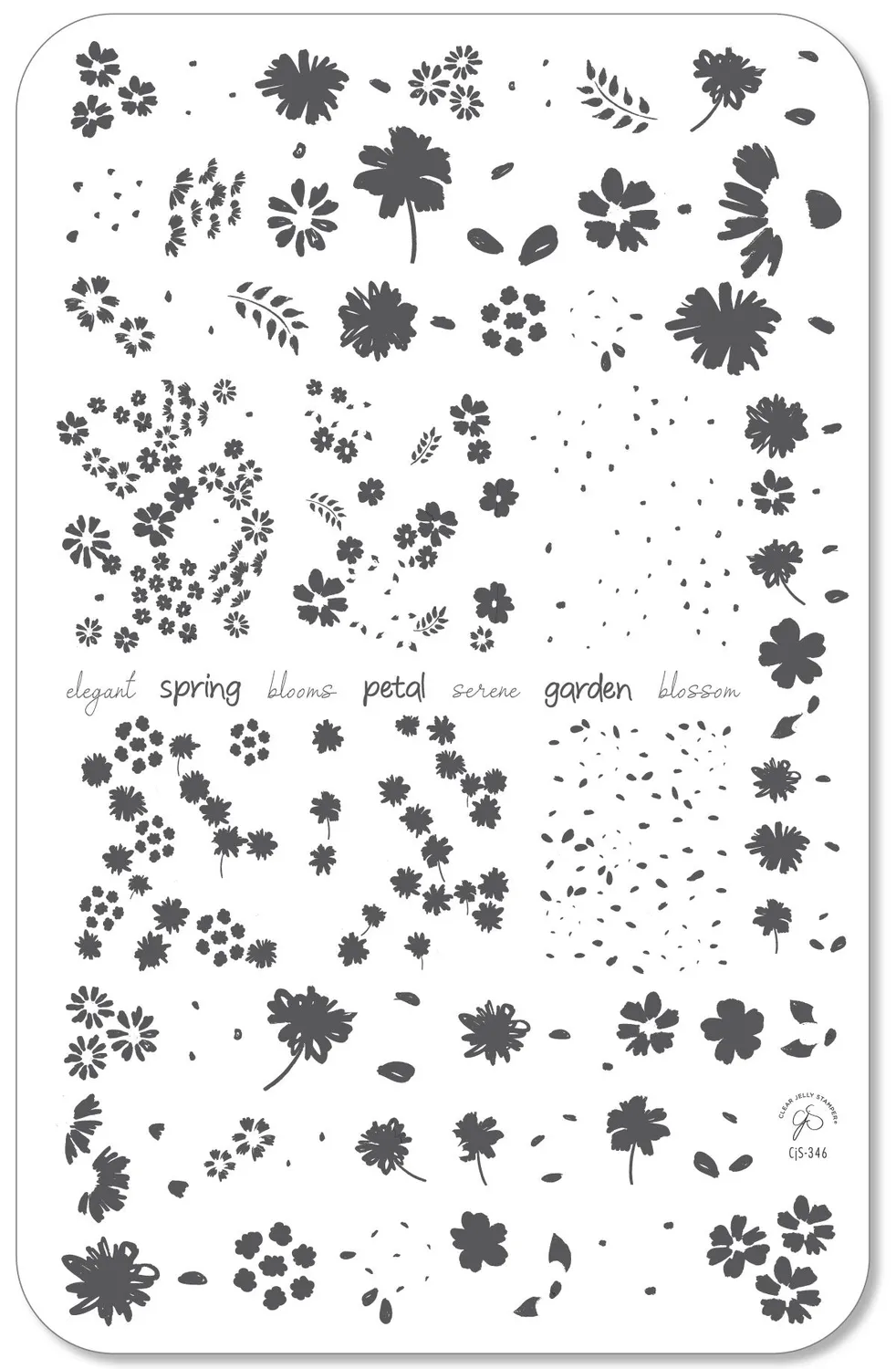Clear Jelly Stamper CjS-346 Beautiful Blossom plade