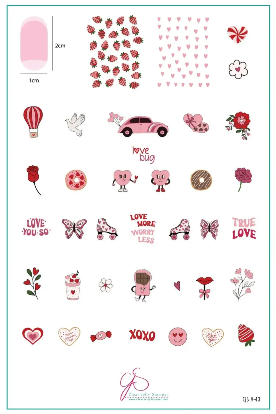 Clear Jelly Stamper Love Bug CjSV-43 stempelplade Valentin